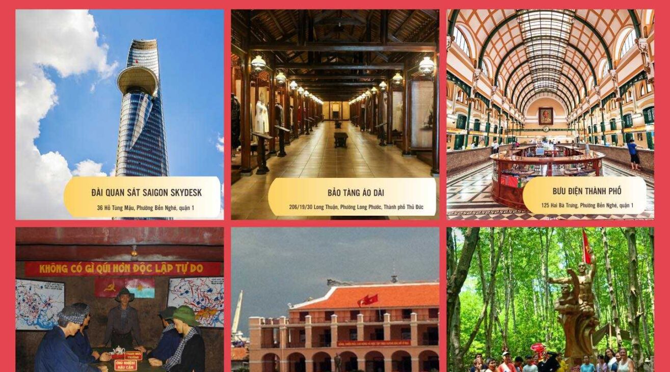 Six sites eligible for a pilot program to welcome international tourists to Ho Chi Minh City from 16/02/2022