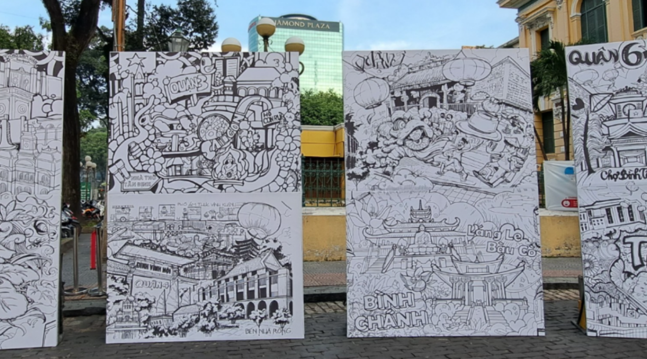 TP.HCM thực hiện bức tranh doodle lớn chưa từng có để quảng bá du lịch