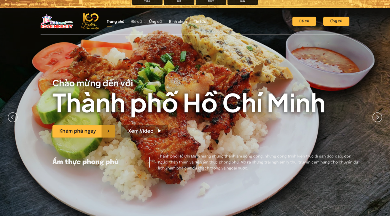 Danh sách tiêu thức, tiêu chí bình chọn chương trình “THÀNH PHỐ HỒ CHÍ MINH – 100 ĐIỀU THÚ VỊ” năm 2022