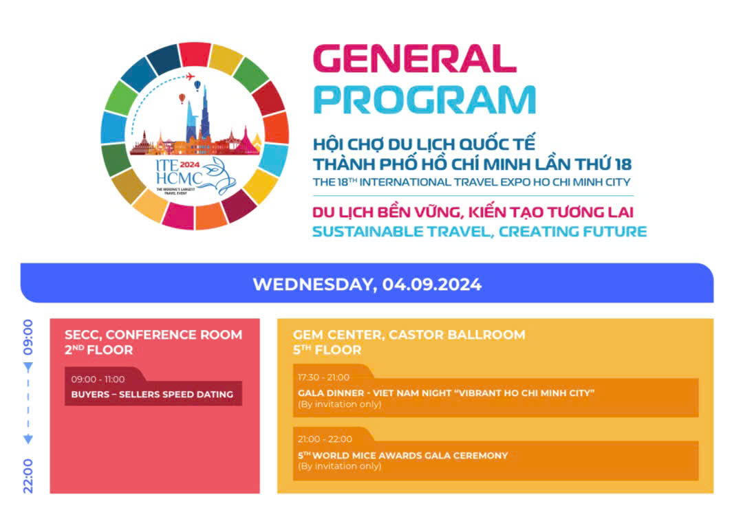Lịch trình ITE HCMC 2024 ngày 04/09/2024