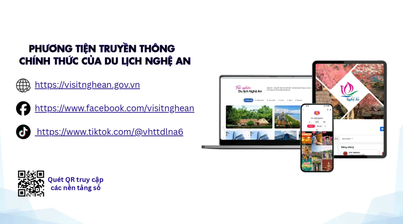 Introducing the official tourism information channels of Nghe An on digital platforms